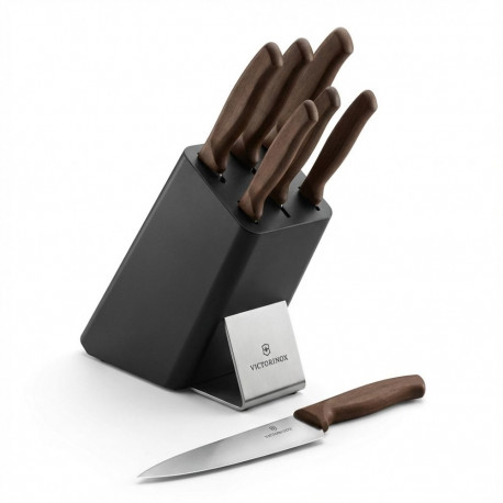 "86.66 Swiss Modern Messerblock, 6-teilig, Buchenholz"