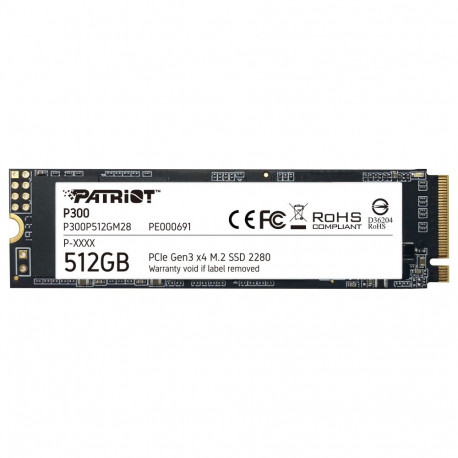 "M.2 Patriot P300 512 GB (PCIe 3.0 x4, NVMe 1.3, M.2 2280)"