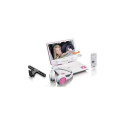 "LENCO DVP-910 9"" DVD-Player + USB & KfZ-Halterung. pink/wei"