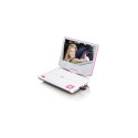 "LENCO DVP-910 9"" DVD-Player + USB & KfZ-Halterung. pink/wei"