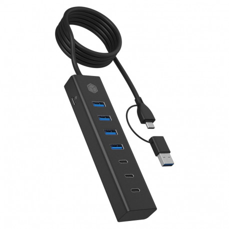 "ICY BOX IB-HUB1737-C3 USB-C/USB-A 3.2 HUB 7-Port 4xUSB-A; 3xUSB-C"