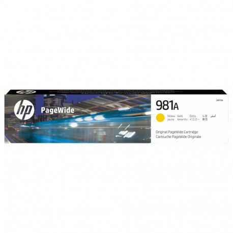 HP PageWide tindikassett 981A originaal, kollane