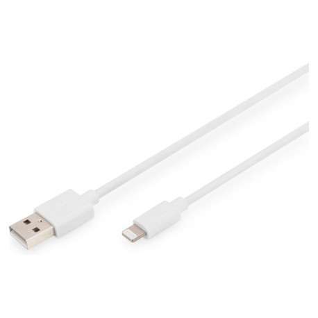 "DIGITUS Datenkabel Apple Lightning->USB A St/St MFI 1m weiss"