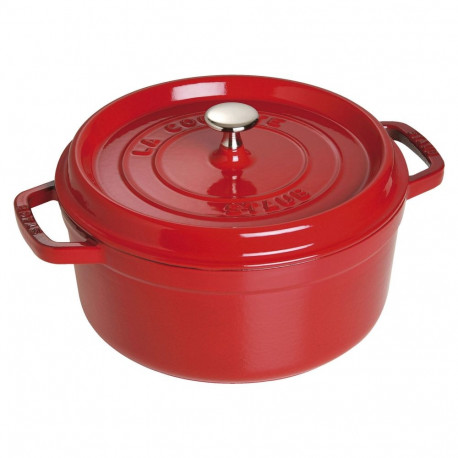Staub La Cocotte 24cm ümmargune kirsipunane malmpott