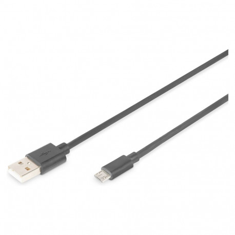 "DIGITUS USB 2.0 Anschlusskabel Typ A -mikro B St/St 1.8m sch"