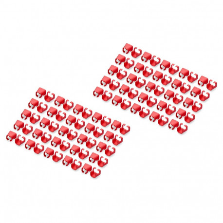 "DIGITUS Farbclips für Patchkabel RJ45 100 Stück rot"