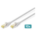 "DIGITUS CAT 6A S/FTP Patchkabel, 10 Stück, 3m, grau"