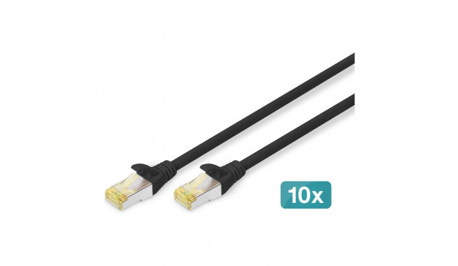 "DIGITUS CAT 6A S/FTP Patchkabel, 10 Stück, 2m, schwarz"