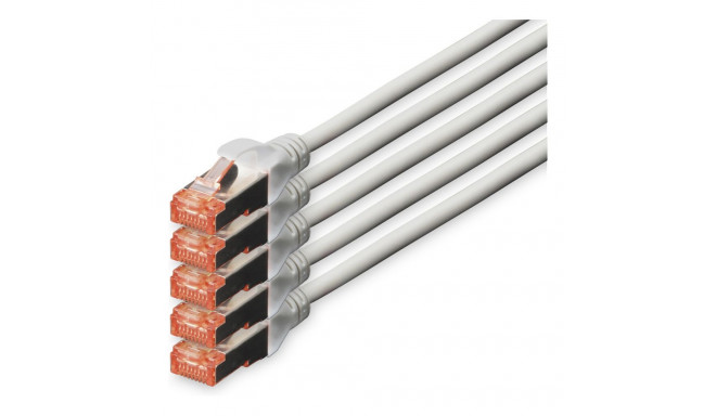 DIGITUS CAT 6 S/FTP patch-kaabel, 5 tk, 10m, hall