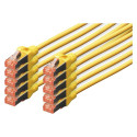 "DIGITUS CAT 6 S/FTP Patchkabel, 10 Stück, 2m, gelb"