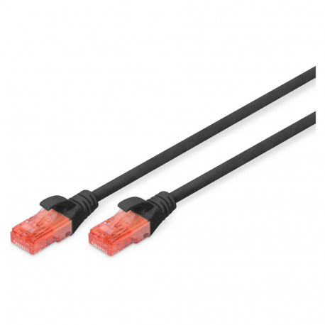 "DIGITUS Patchkabel RJ45 U/UTP Cat6 3.00m schwarz Hebelschut Polybeutel"