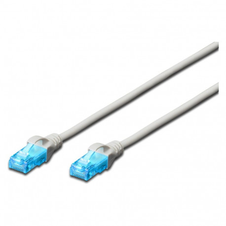 "DIGITUS Patchkabel RJ45 U/UTP Cat5e 7.00m grau Hebelschutz Polybeutel"