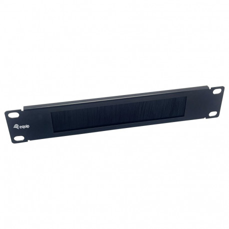 "Equip Kabeldurchführung 10"" 1HE Bürstenplatte schwarz"