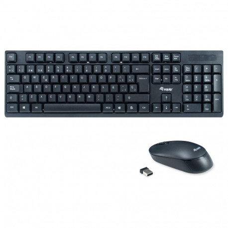 "Equip Wireless Tastatur + Maus. Layout spanisch schwarz"