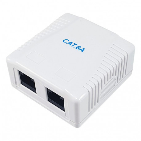 Equip Cat6A 2-port 2x RJ45 UTP pindpaigaldatav pesa