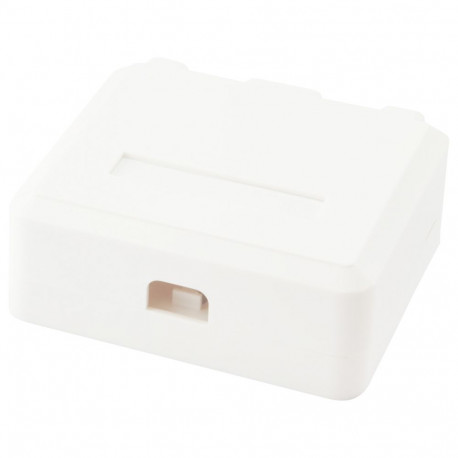 "Equip Aufputzdose 2x Keystone Jack mit Abdeckung weiß"