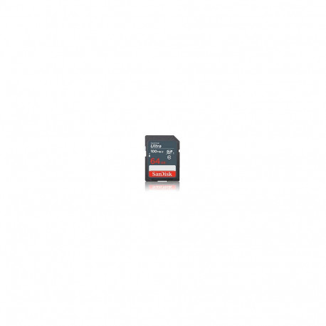 Sandisk Ultra 64 GB SDXC mälukaart, klass 10, UHS-I, 100 MB/s, class 1 (U1)