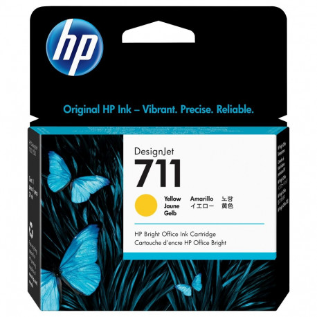 HP 711 kollane originaaltint, standardmahuga, 29ml, 1-pakk