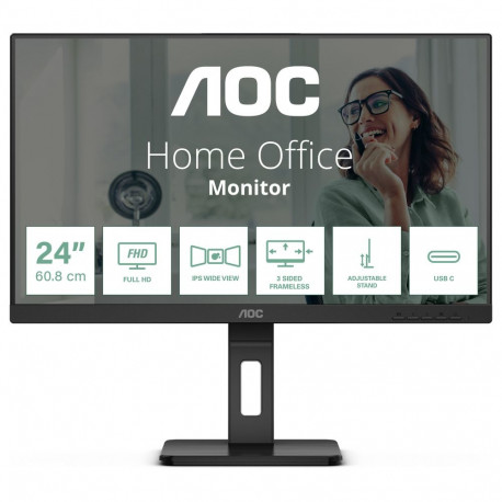 61cm/24" (1920x1080) AOC Pro-line 24P3CV 16:9 FHD IPS 4ms 75Hz HDMI DP USB-C kõlarite ja pivot-funkt