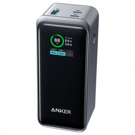 Anke Prime 20.000mAh (200W) must akupank ekraaniga, 2x USB-C, 1x USB-A