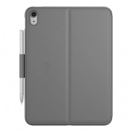 Logitech Bluetooth-klaviatuur ja kaitseümbris Slim Folio iPadi 10. ja 11. põlvkonnale, hall, QWERTZ 