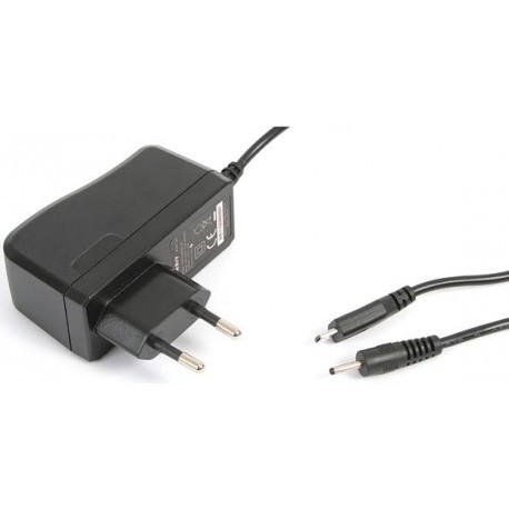 Omega зарядный адаптер microUSB + 2,5мм (41836)