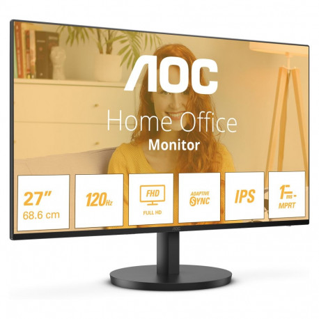 AOC monitor 27B3HA2 Basic-line 68,6cm/27" (1920x1080) 16:9 FHD VA 4ms 100Hz HDMI VGA kõlariga, must
