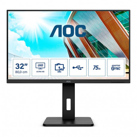 80cm/31,5" (3840x2160) AOC P2 U32P2 4K UHD LED 75Hz 4ms USB3.2 2xHDMI DP LS pivot must