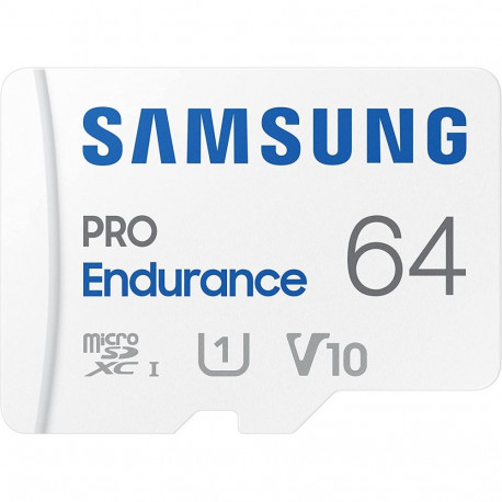 SAMSUNG PRO Endurance 64 GB microSDXC (2022), memory card (white, UHS-I U1, Class 10, V10)