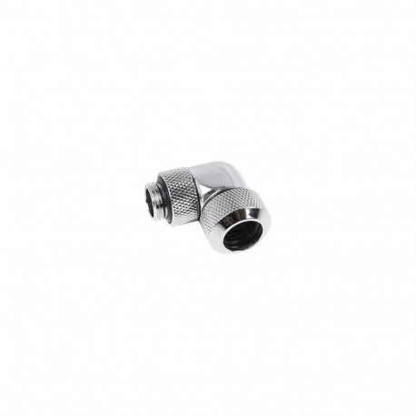 Eiszapfen 13mm HardTube Anschraubtülle 90° drehbar (chrom, G1/4 für Acryl-Messingrohre - Chrome)