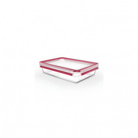 Tefal MasterSeal N10412 Rectangular Box 3 L Transparent, Red 1 pc(s)