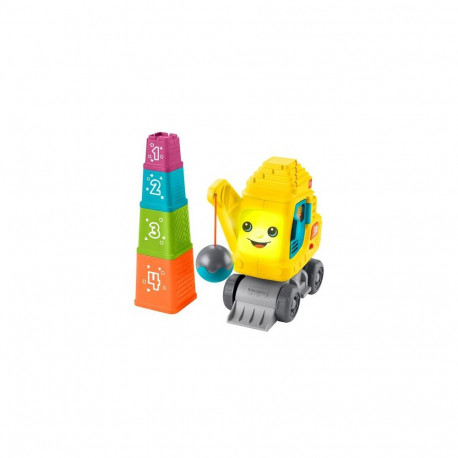 Fisher-Price Count &amp; Stack Crane with Blocks, Lights &amp; Sounds, Multilanguage Version