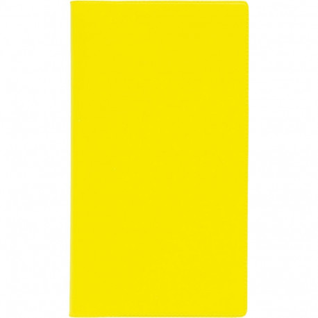 Taskumärkmik MINI, kollane, spiraalköide, plastkaantega 2026a.