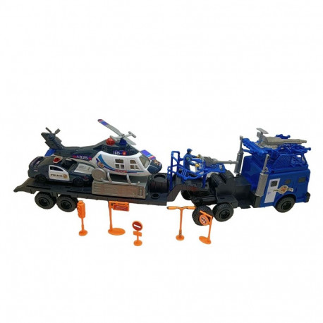 FREE WHEEL POLICE TRUCK SET WITH LIGHT