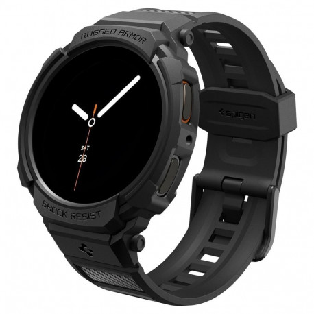 Kaitseümbris kellarihmaga Rugged Armor Pro, Samsung Galaxy Watch8 44mm, matt must, Spigen