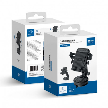 BLUE STAR Tough Lock car holder for windshield black