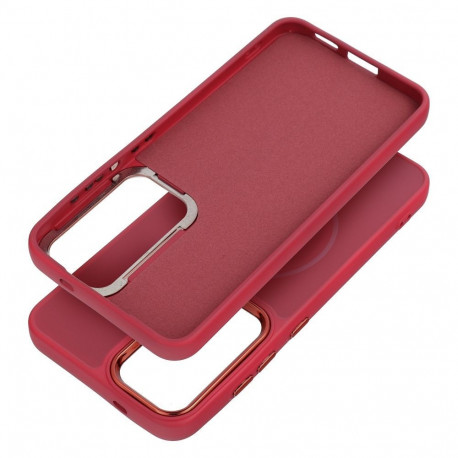 Case for Samsung S26 PLUS Frame Mag Cover compatible with MagSafe magenta