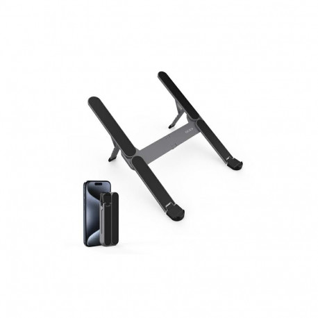 Foldable compact mini Laptop stand grey