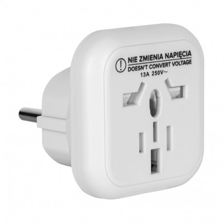 Adapter reisipistik PL - pistikupesa UK/USA/Hiina/Austraalia