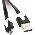 Omega kaabel USB - microUSB 1m lame, must (41856)