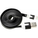 Omega kaabel USB - Lightning lame, must (41862)