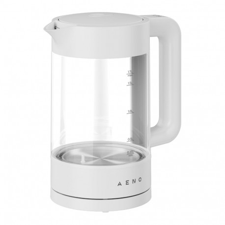 AENO EK5 Electric Kettle, 1.7L, Temp Control 40-100°C, Strix, White