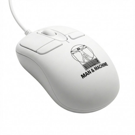 MAN&MACHINE arvutihiir Mighty DE USB lateksivaba silikoon 5 nupuga, valge