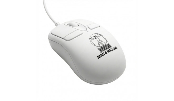 "MAN&MACHINE Mouse Mighty DE white USB,Latexfreies Silikon,5Tasten,DE"