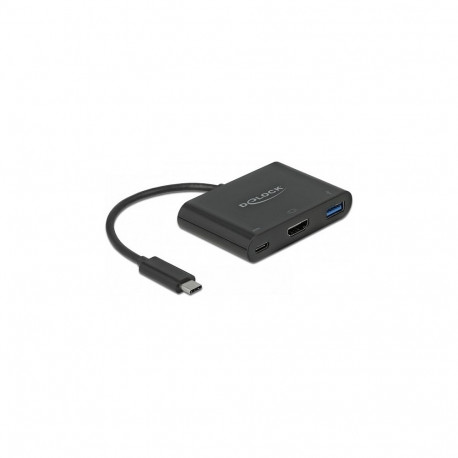 "DELOCK USB Type-C Adapter zu HDMI 4K 30 Hz mit USB Typ-A und USB Type-C PD"