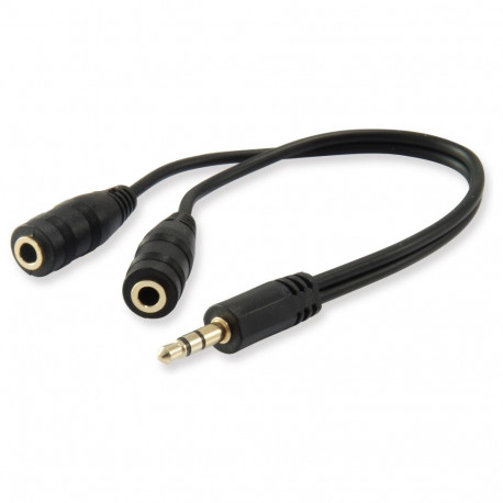 "Equip Audiokabel Splitter 3.5mm 1x St/2x Bu"