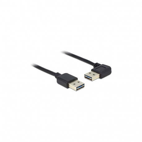 "DELOCK Kabel EASY USB 2.0-A links/rechts gewinkelt Stecker > Stecker 1m"