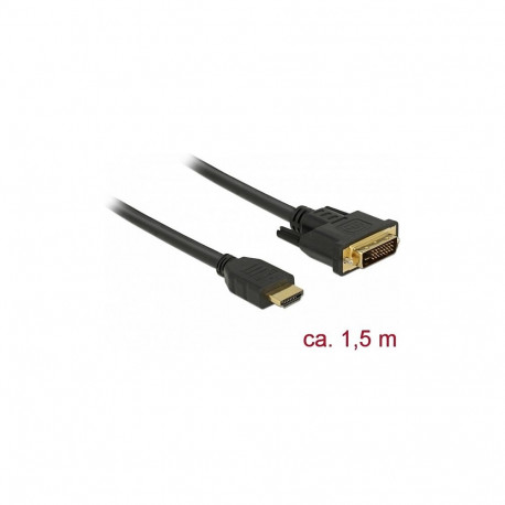 Delock HDMI - DVI 24+1 kahesuunaline kaabel 1.5 m