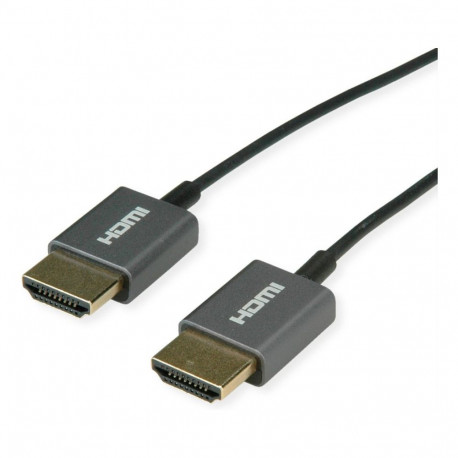 "ROLINE 4K HDMI Ultra HD Kabel mit Ethernet, ST/ST, ultra-slim, koaxial, schwarz, 2 m"