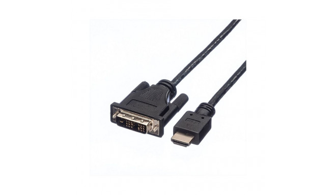 "ROLINE DVI KABEL.DVI-HDMI.1.5M"